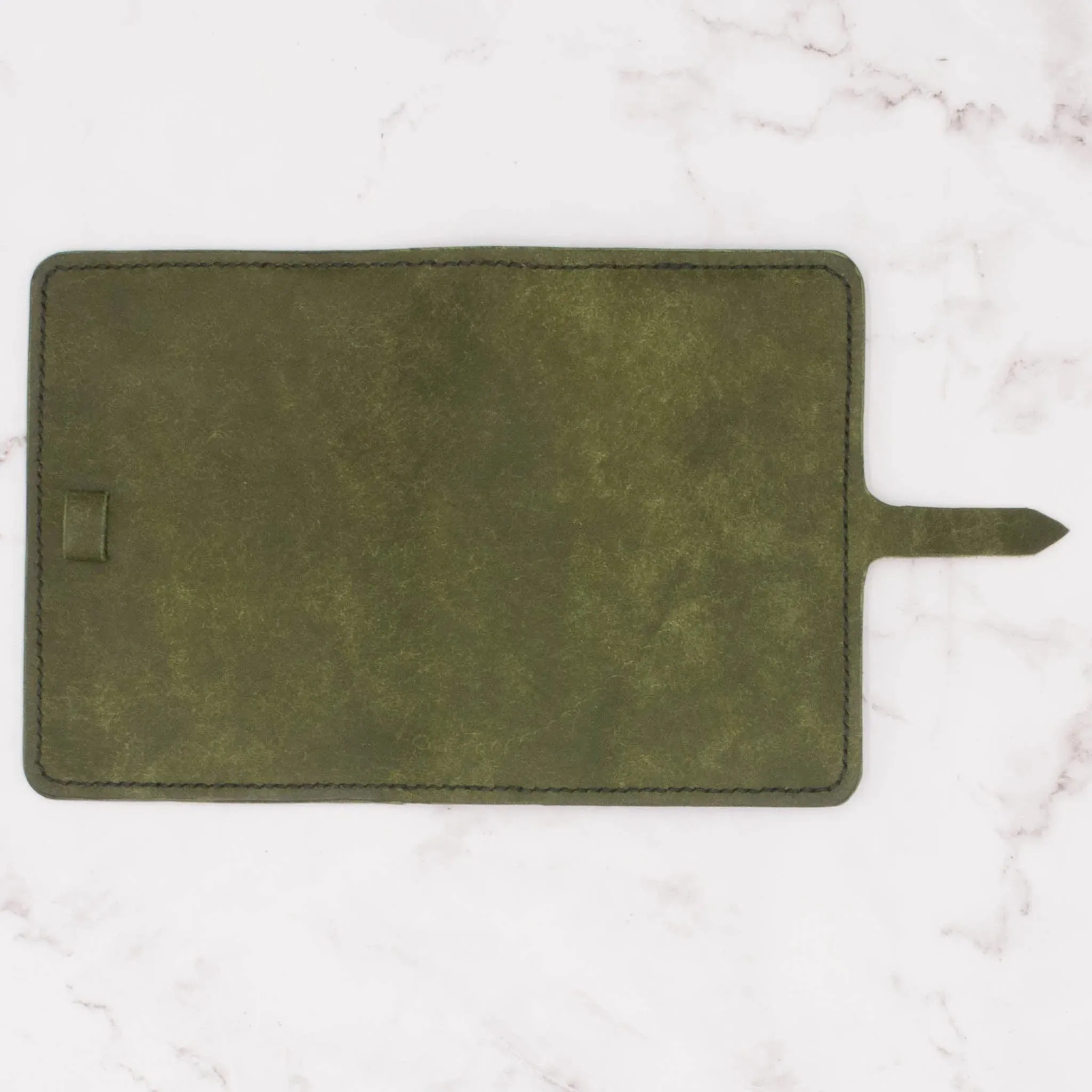 Handcrafted Leather Passport Cover  - Olive Green