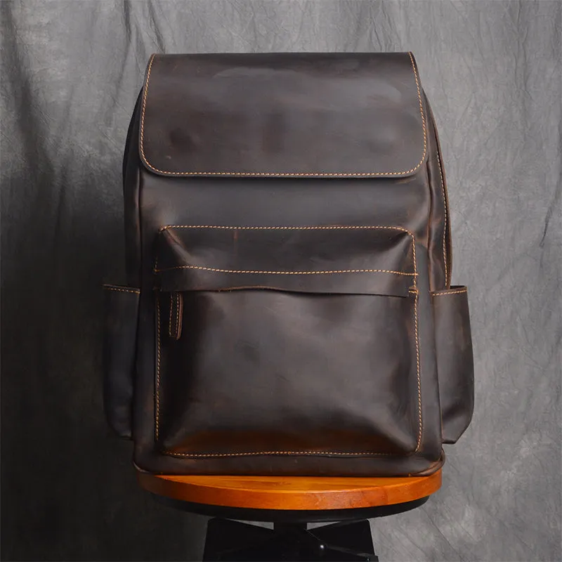 Handmade Leather Backpack School Backpack Travel Backpack Laptop Bag NZ11