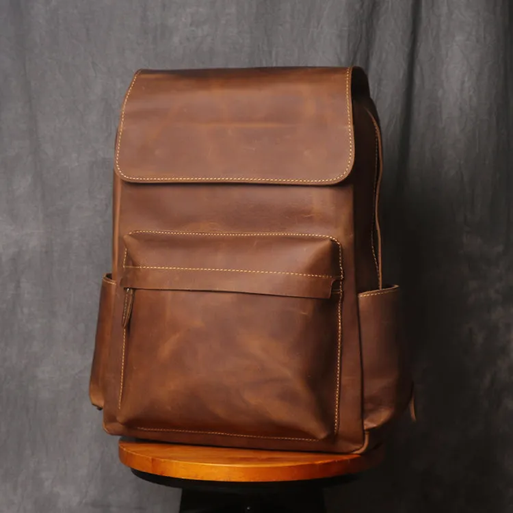 Handmade Leather Backpack School Backpack Travel Backpack Laptop Bag NZ11