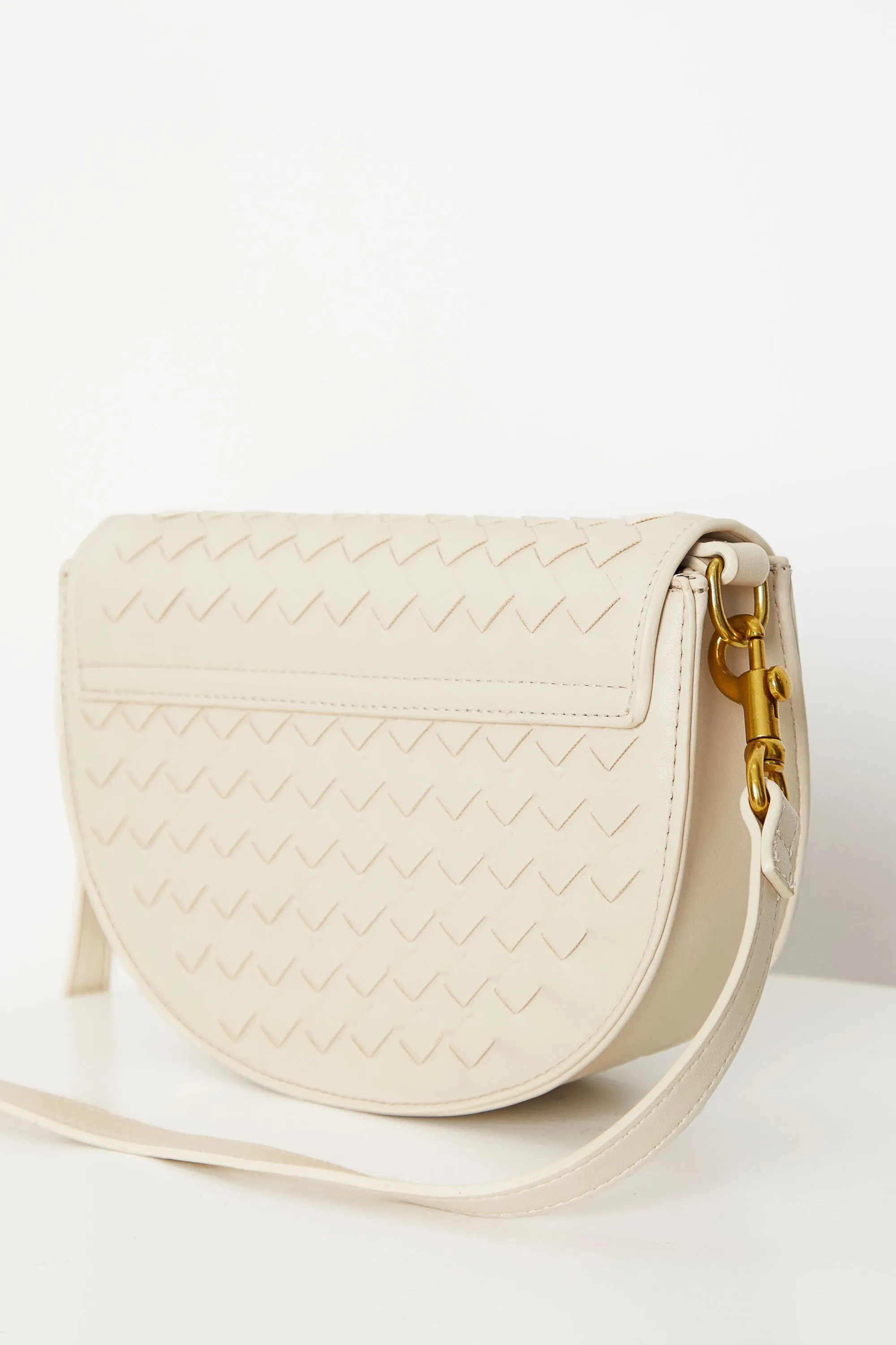 Heidi Oat Woven Crossbody Bag