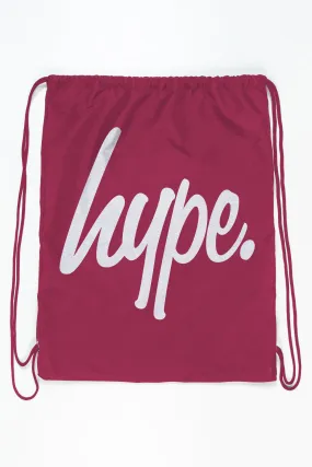 Hype Unisex Berry Script Drawstring Bag