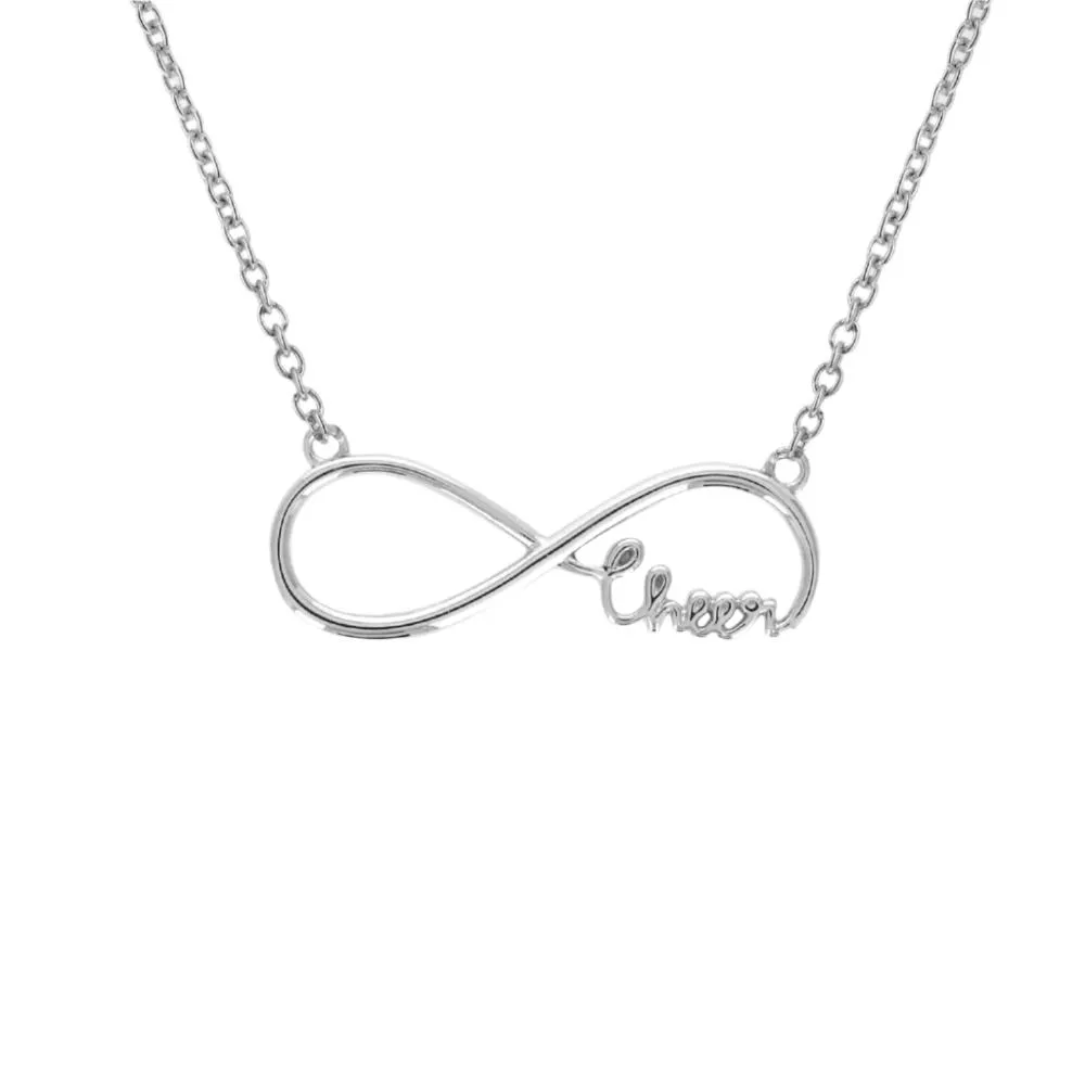 Infinity Cheer Necklace | Sterling Silver