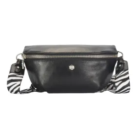 Jekyll & Hide Osaka Slim Ladies Leather Waist Bag - Black