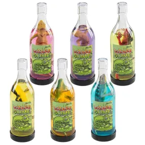 Kicko Lizard Slime - 6 Pack - Colored, Gooey Slimes with a Lizard Figurine Inside a Bottle