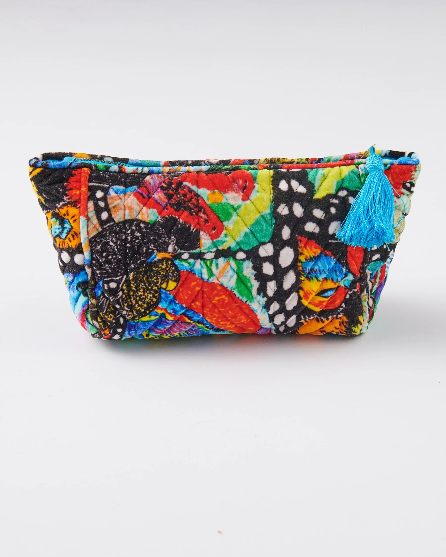 Kip&Co x Jenny Kee Parrots & Cockatoos Velvet Toiletry Bag