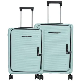 Kuber Industries Luggage Bag | Trolley Bags for Travel | Collapsible Luggage Bag | Travelling Bag | Trolley Bags for Suitcase | Lightweight Luggage Bag | 20BG-24BG Inch |Pack of 4| Blue & Gray