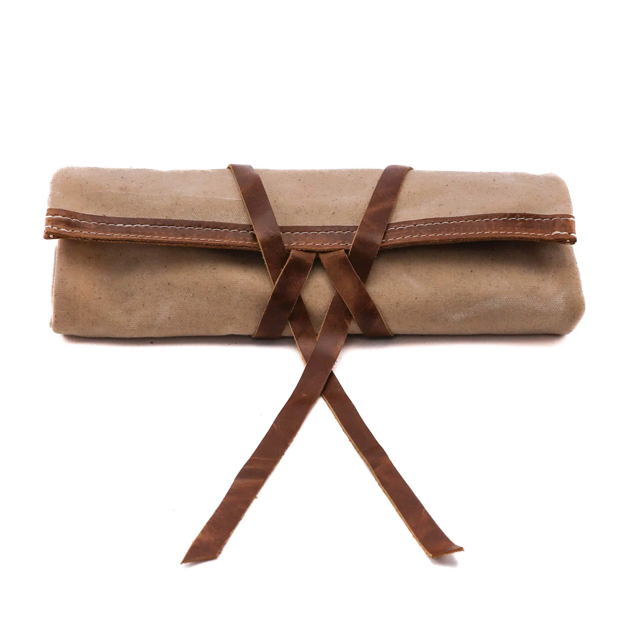 Leather and Canvas Tech Roll by Lifetime Leather Co