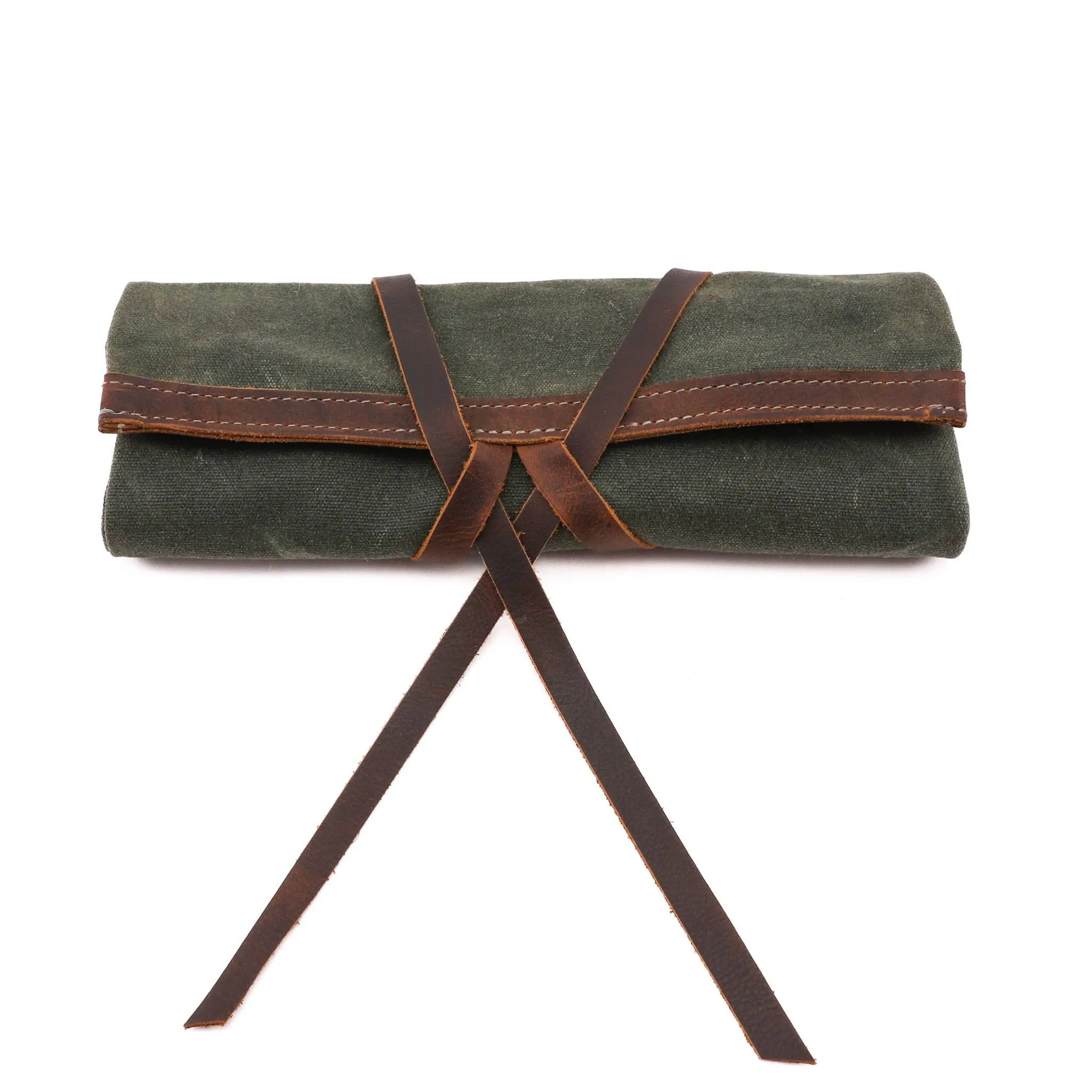 Leather and Canvas Tech Roll by Lifetime Leather Co