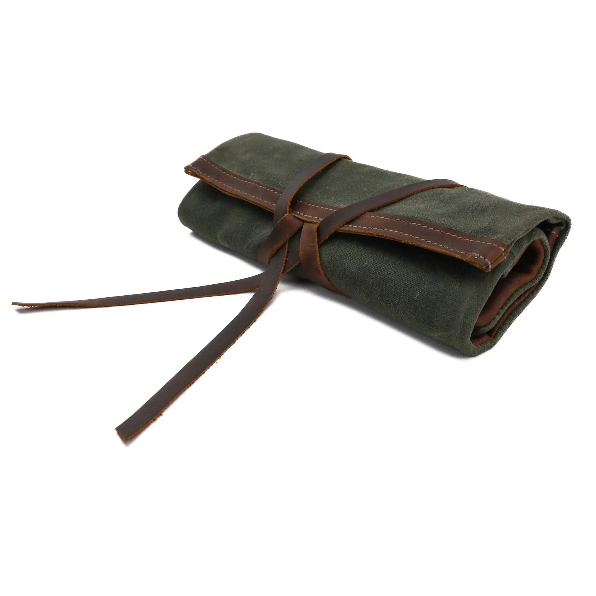 Leather and Canvas Tech Roll by Lifetime Leather Co