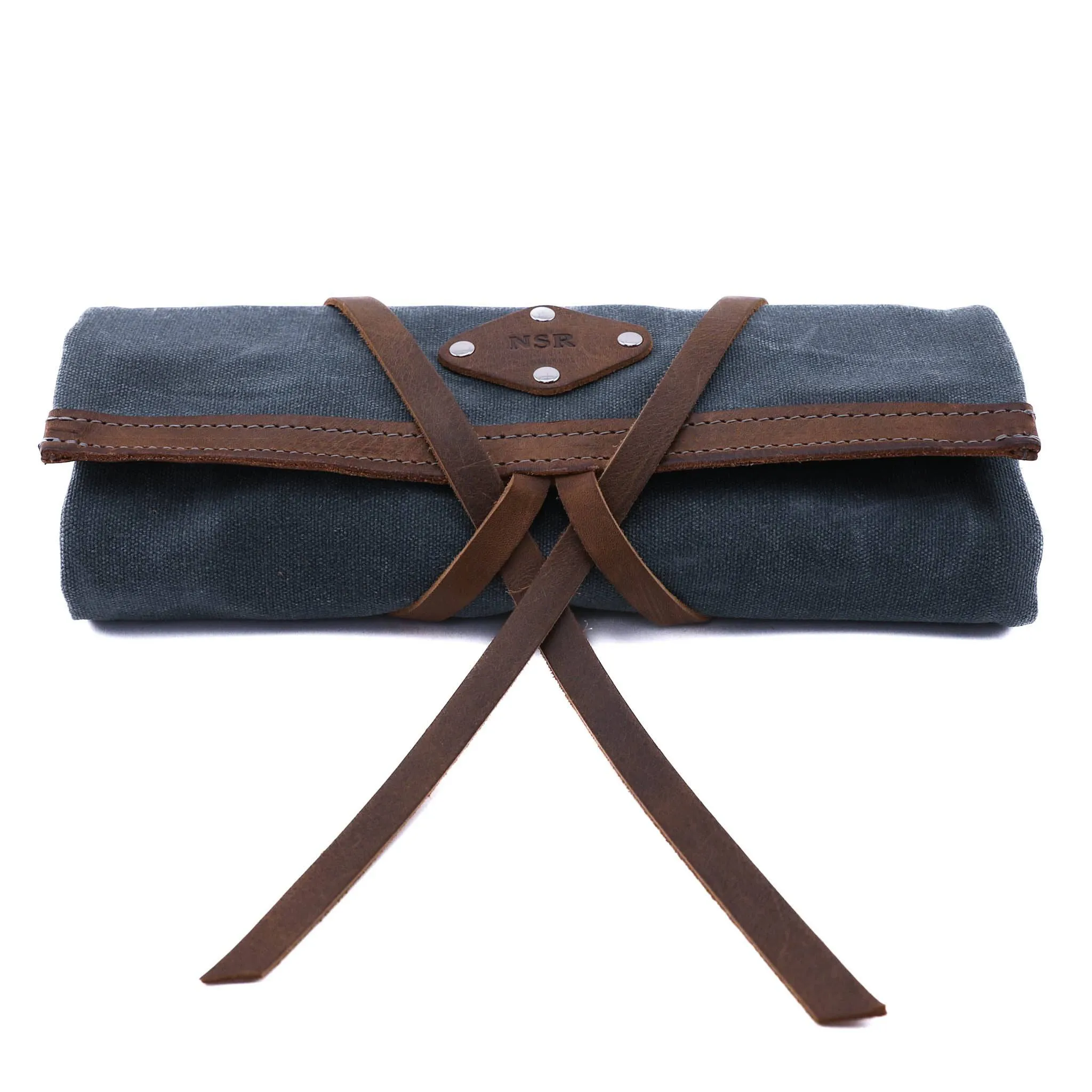 Leather and Canvas Tech Roll by Lifetime Leather Co