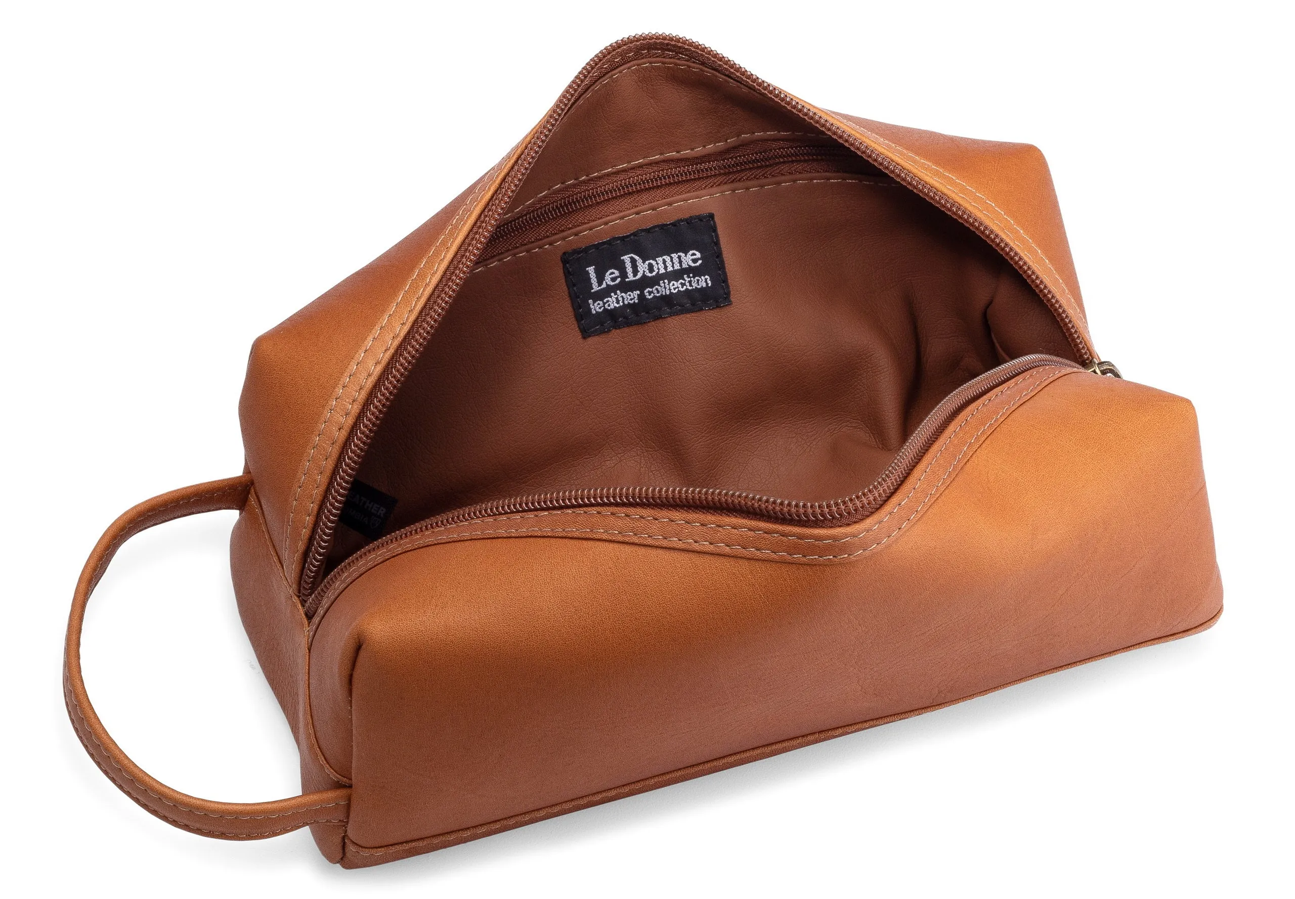 Leather Jet Set Toiletry Bag