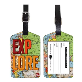 Luggage Tags Set Of 2 -  EXPLORE MAPS