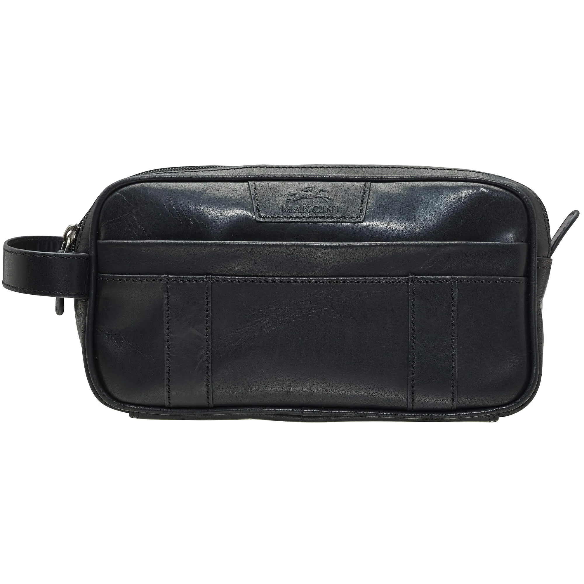 Mancini Buffalo Collection Dual Top Zipper Toiletry Bag