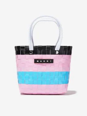 MARNI Girls Basket Tote Bag in Pink