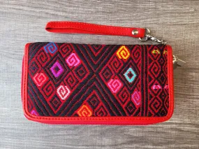 Mayan Embroidery / Leather wallet