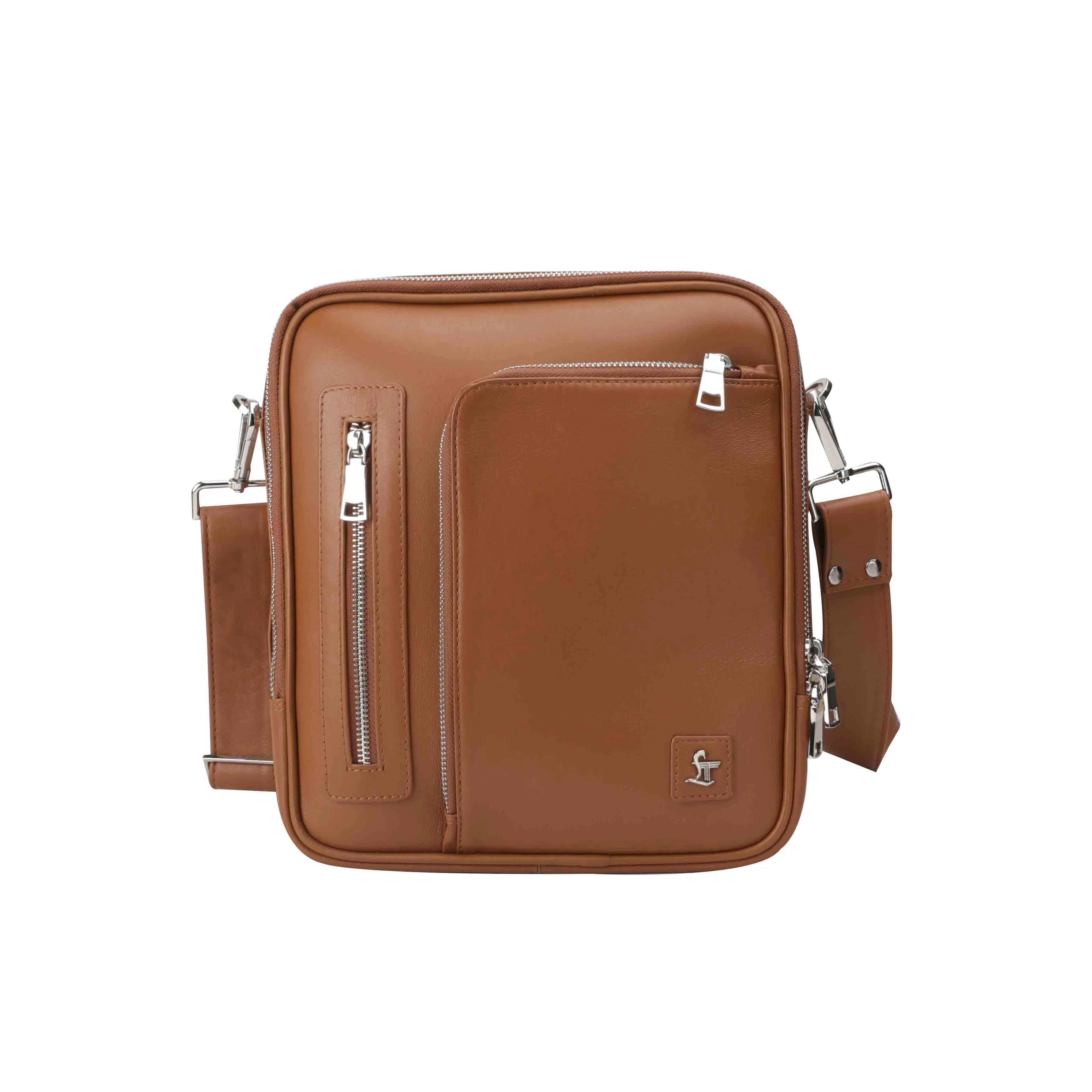 Men's Bag IX |   Leather Side Bag For Men | Colour - Tan