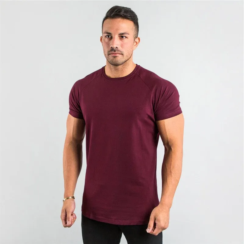 Men's Sports Solid Color Slim Long Sleeve Shirt & T-Shirt