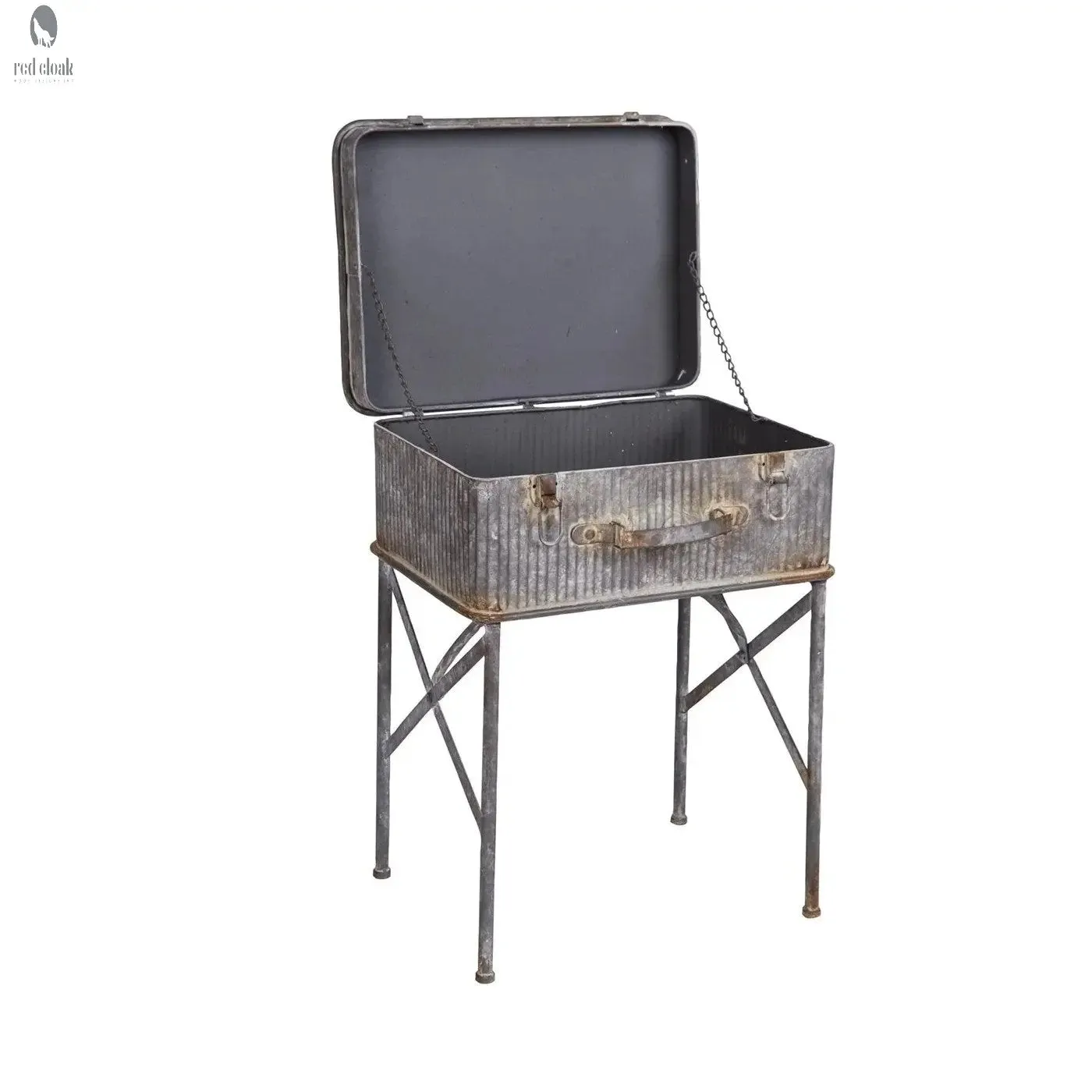 Metal Vintage Suitcase End Table