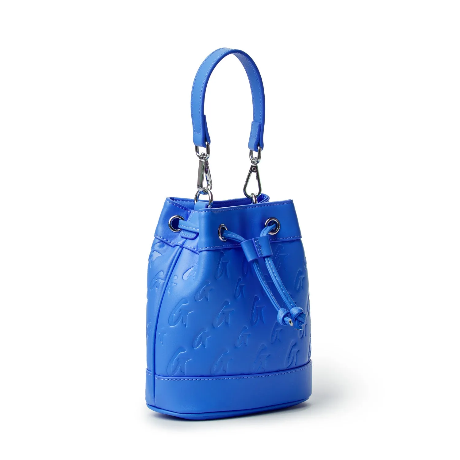 MINI MONOGRAM BUCKET BAG - BLUE