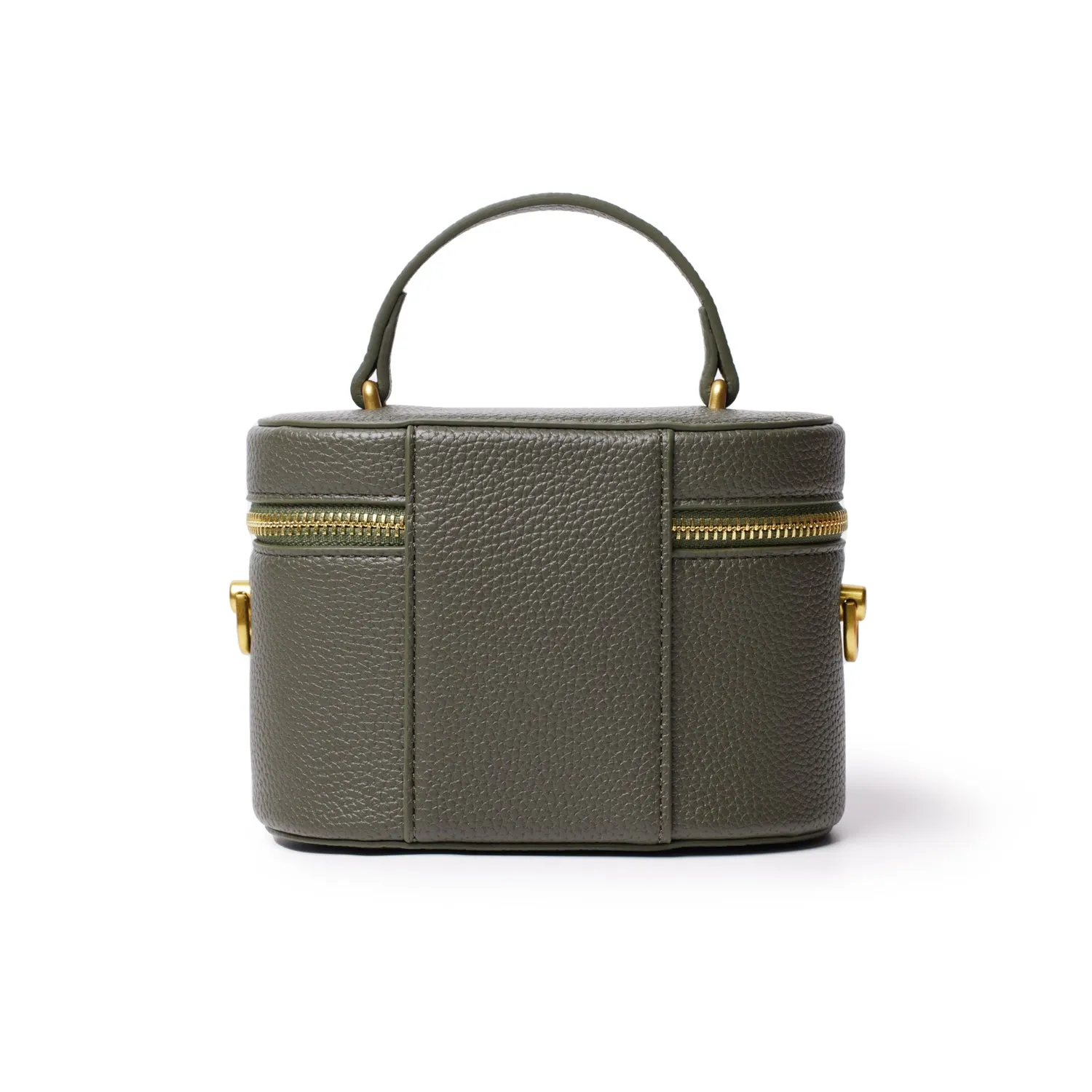 MINI PEBBLE VANITY BAG - OLIVE GREEN