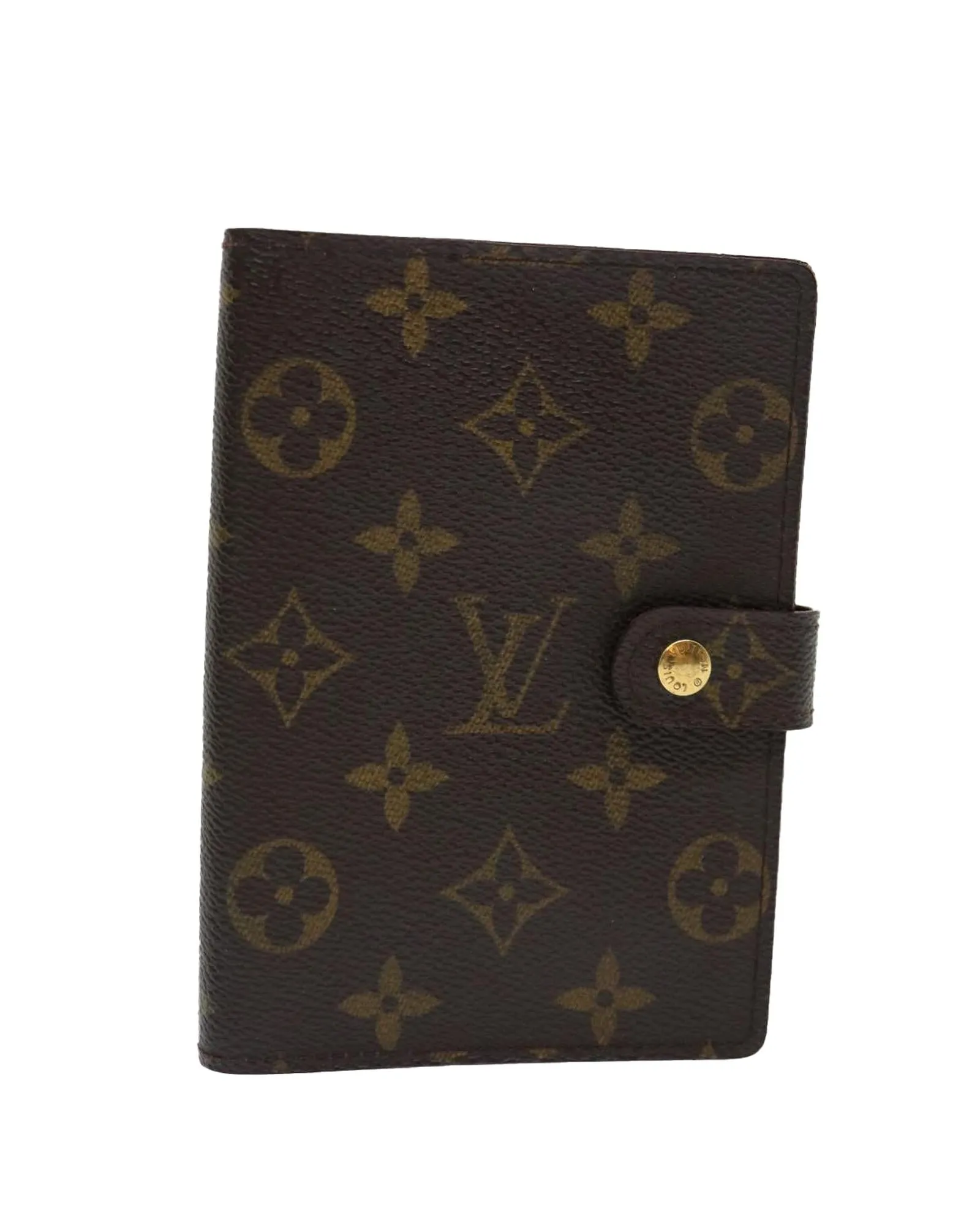 Monogram Canvas Day Planner Cover with Accessories and Serial Number