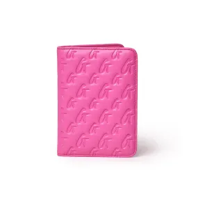 MONOGRAM PASSPORT HOLDER - HOT PINK