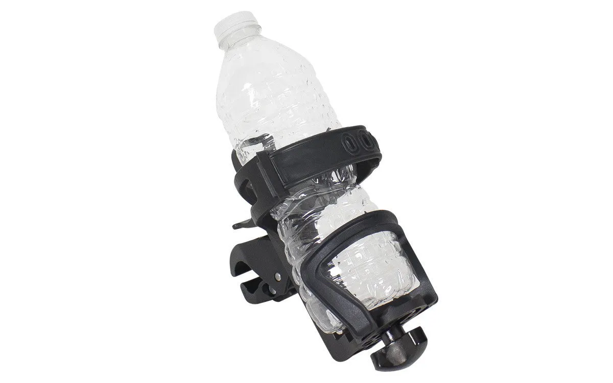 Motorcycle Handlebar Black Adjustable Bottle And Drink Holder