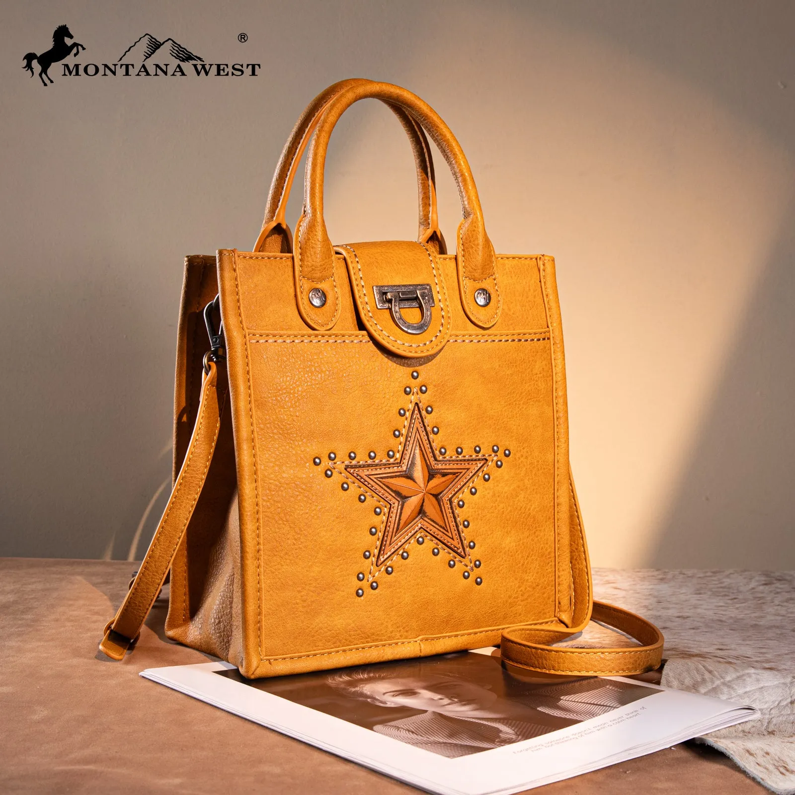 MW1288-8360  Montana West Lonestar Collection Tote/ Crossbody