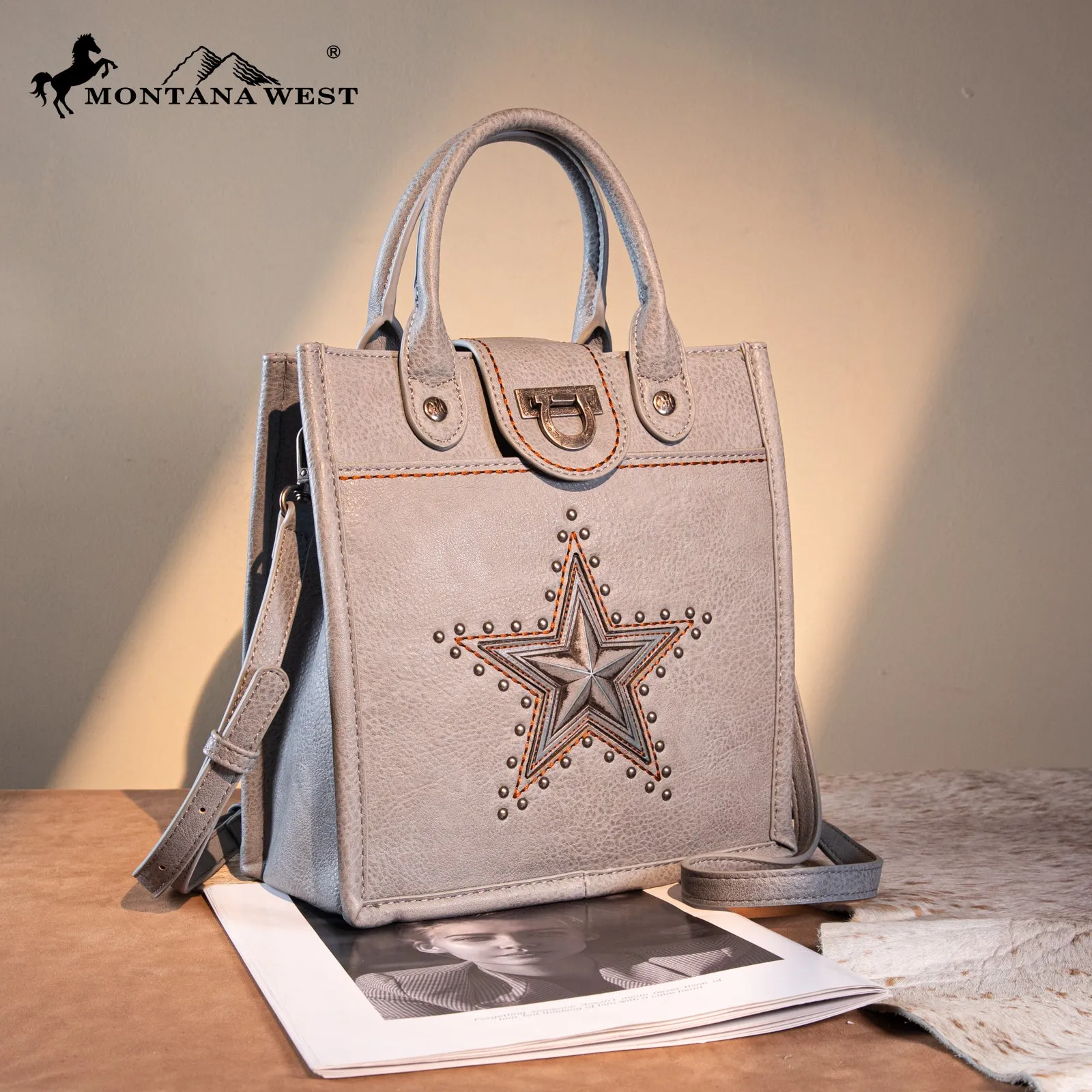 MW1288-8360  Montana West Lonestar Collection Tote/ Crossbody