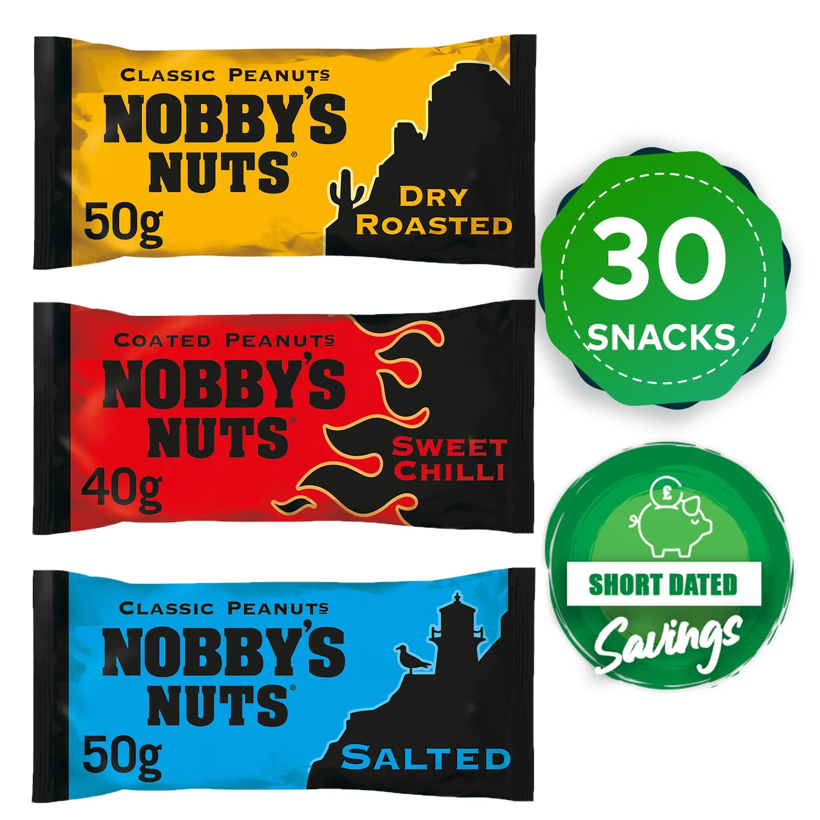 Nobby's Nuts Snack Bar Sweet Chilli Salted Roasted Peanuts Bundle Best Before Date