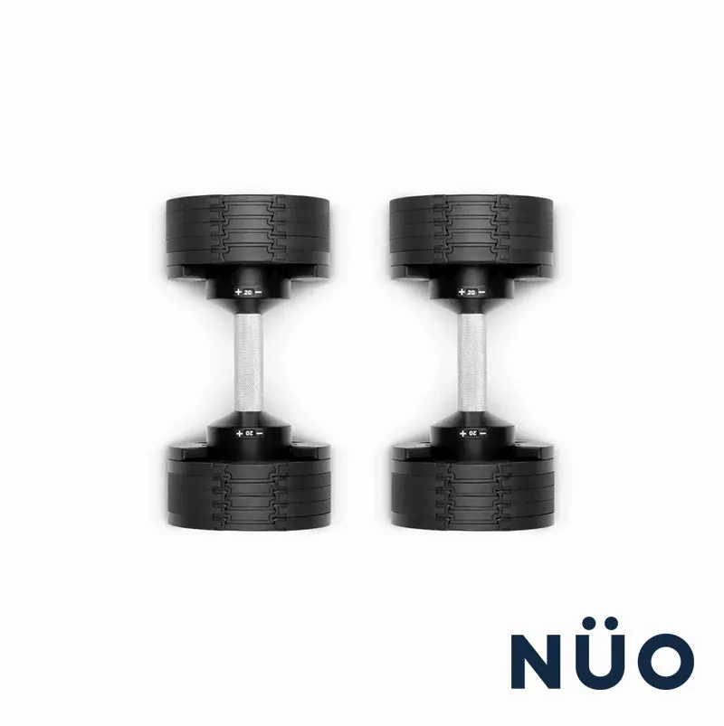 Nuobell 20kg Adjustable Dumbbell with Rack Non Slip Pair Dumbbells