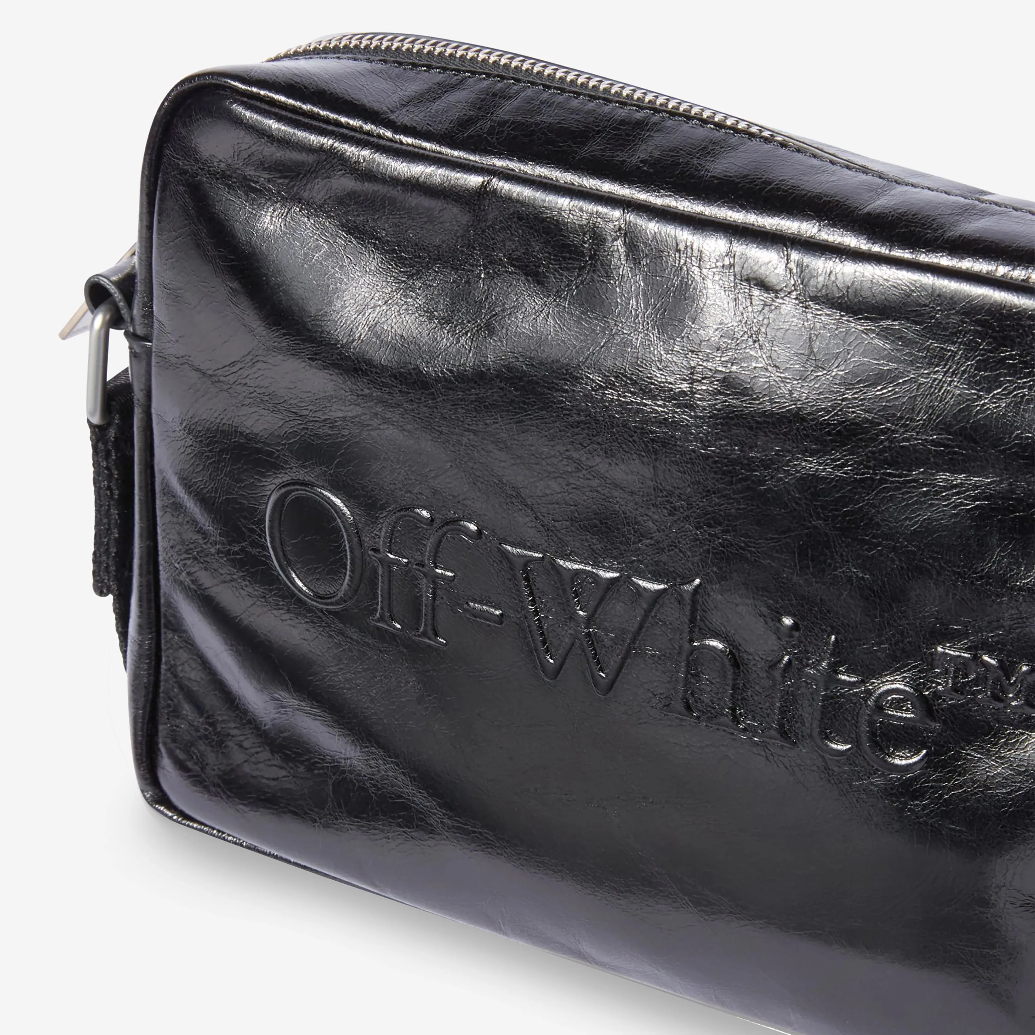 Off-White Black Leather Camera Bag