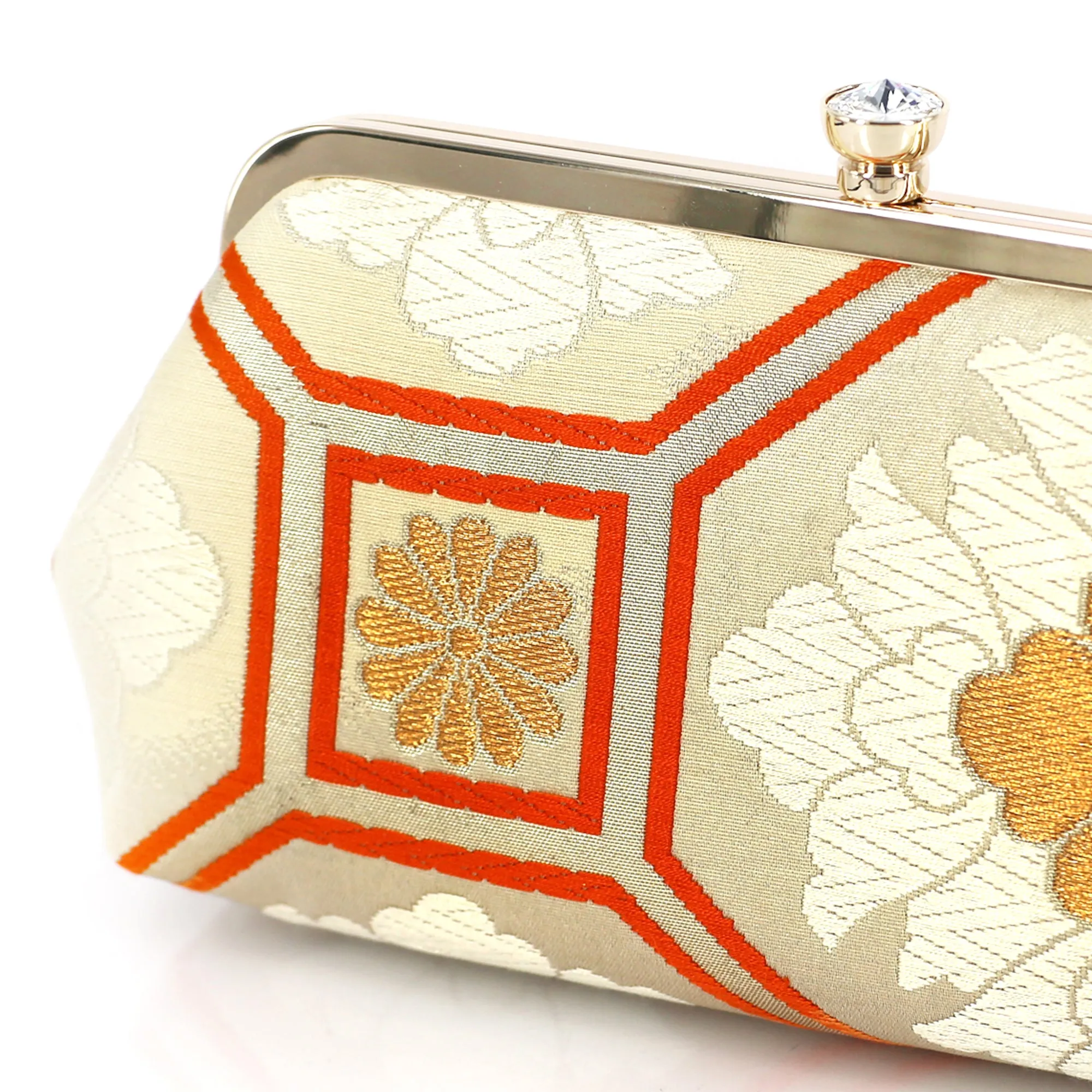 [One of a Kind] Chrysanthemum & Peony Kimono Clutch Bag | Upcycled from vintage Japanese Obi