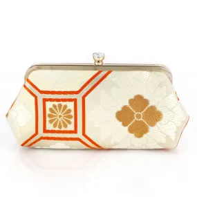 [One of a Kind] Chrysanthemum & Peony Kimono Clutch Bag | Upcycled from vintage Japanese Obi