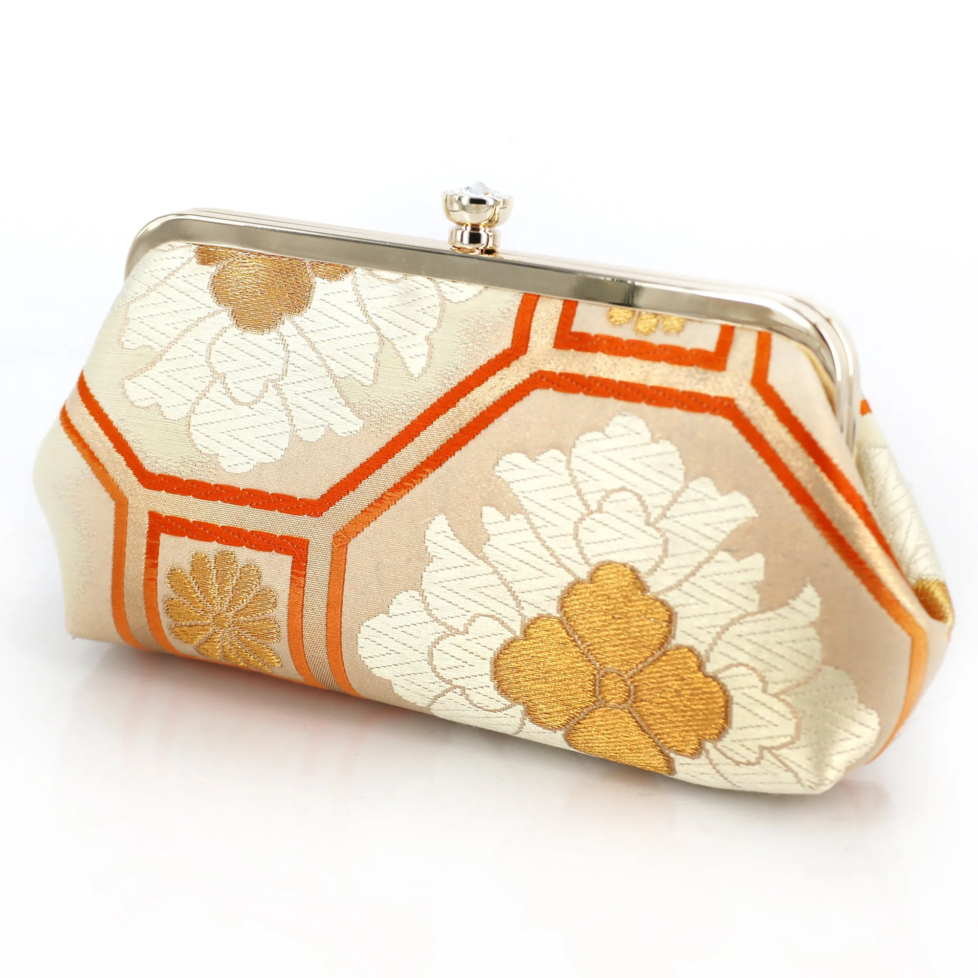 [One of a Kind] Chrysanthemum & Peony Kimono Clutch Bag | Upcycled from vintage Japanese Obi