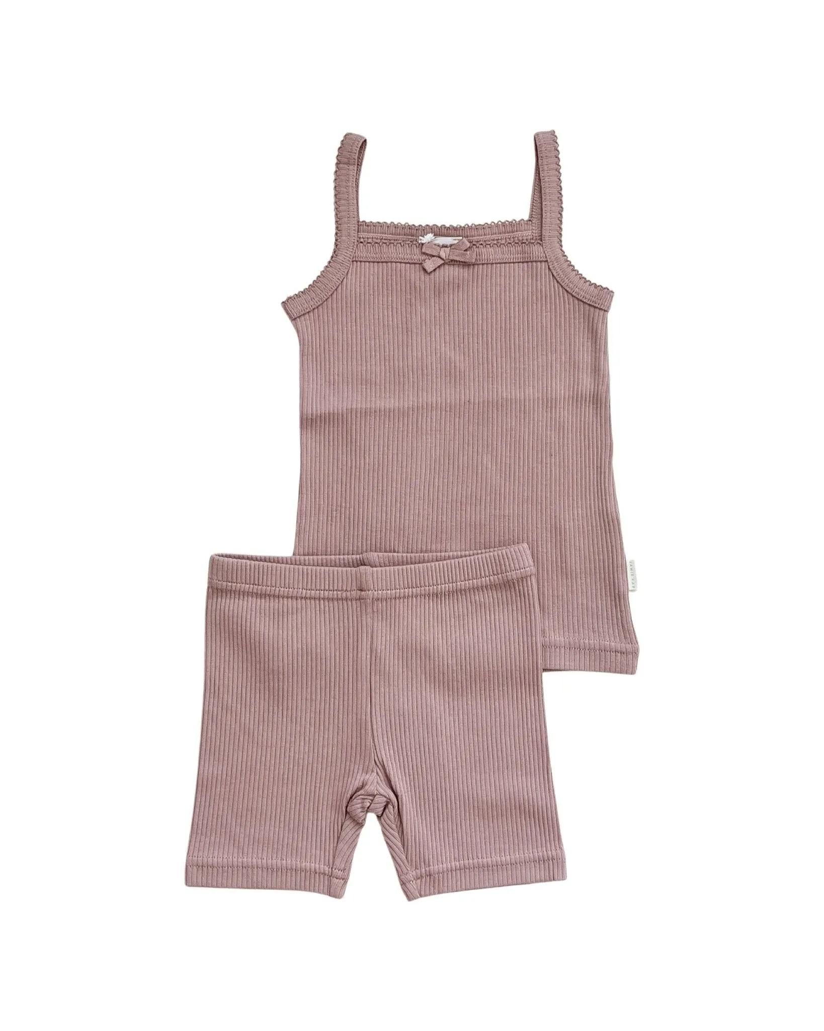 Organic Cotton Modal Elisa Bike Short - Mauve Shadow