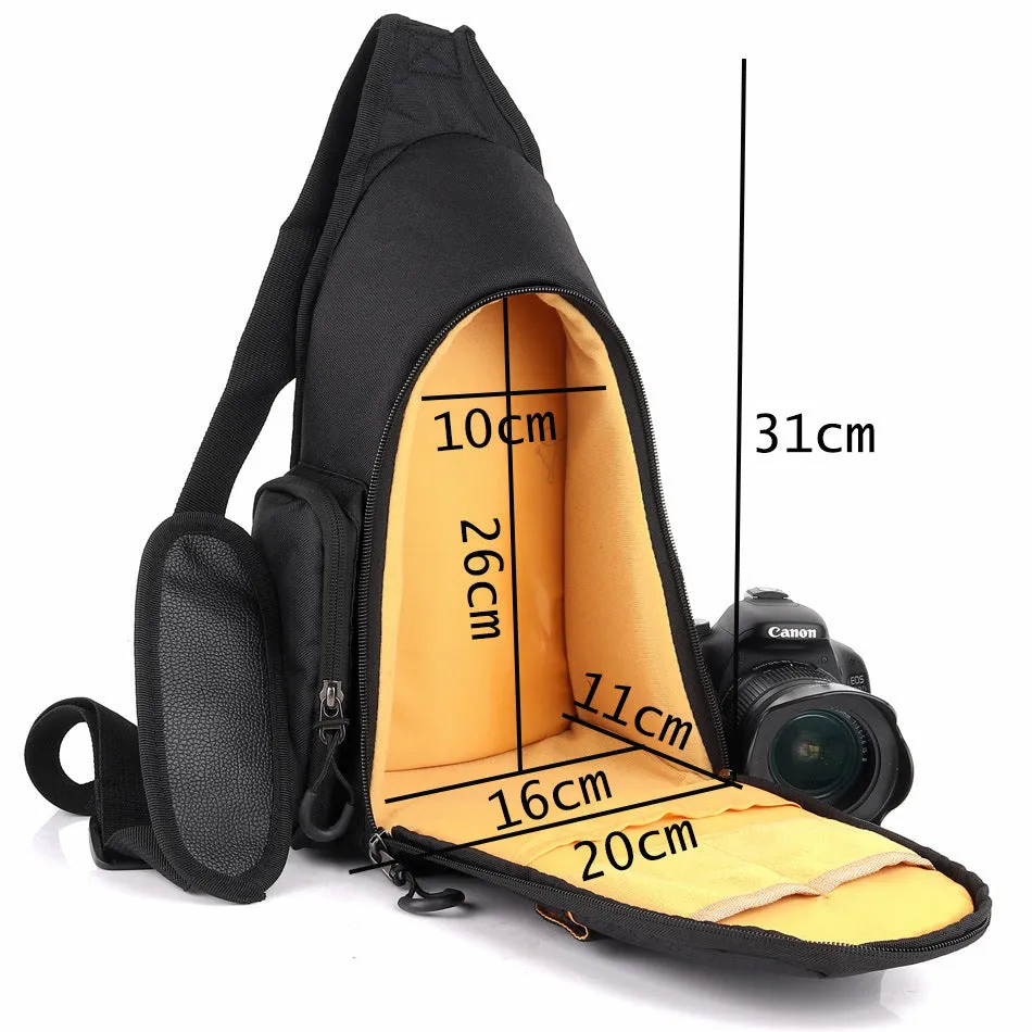 Outdoor casual one-shoulder triangle camera bag for Nikon camera bag