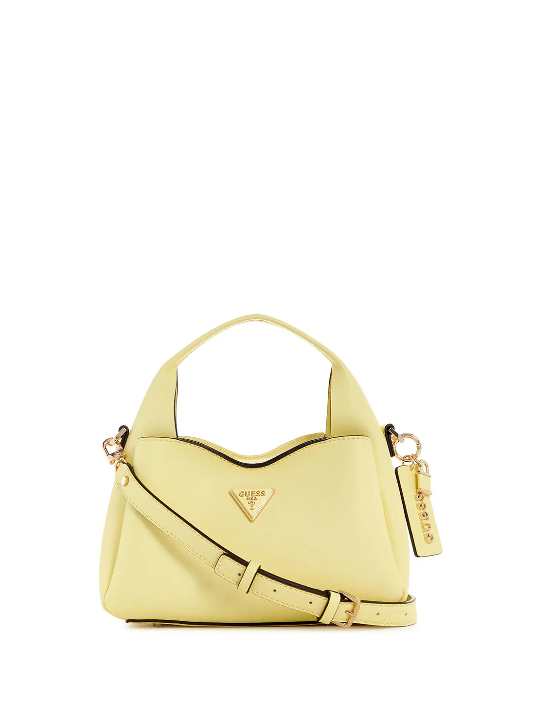 Pale Yellow Iwona Top Zip Crossbody Bag