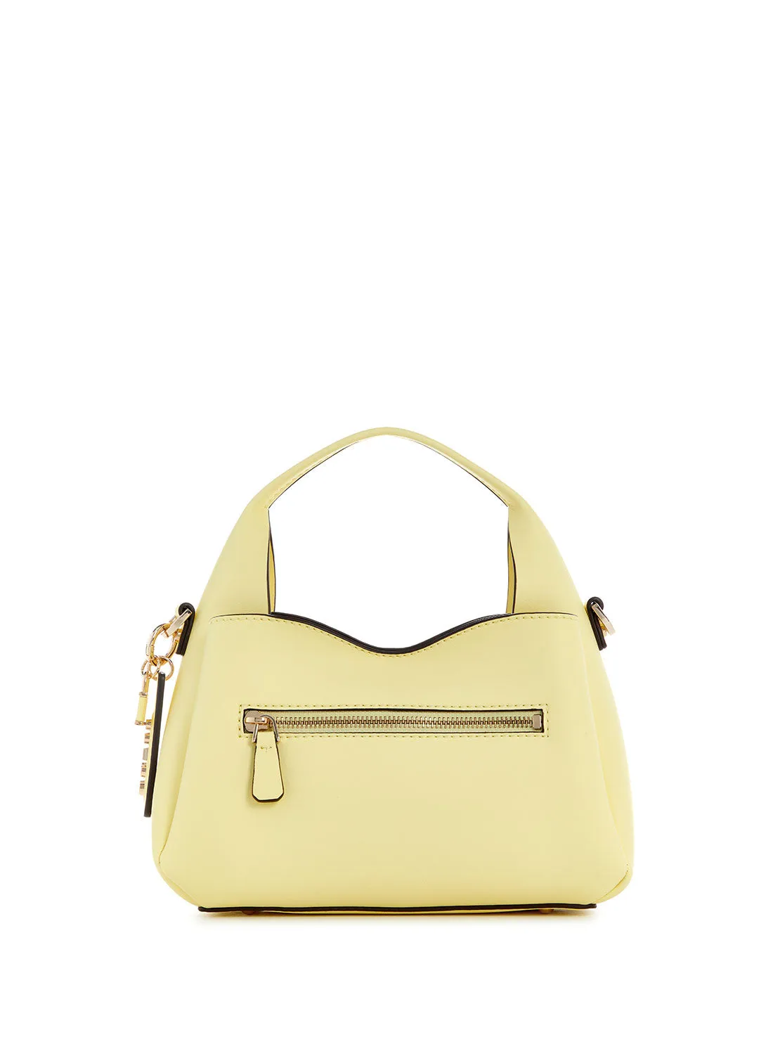 Pale Yellow Iwona Top Zip Crossbody Bag