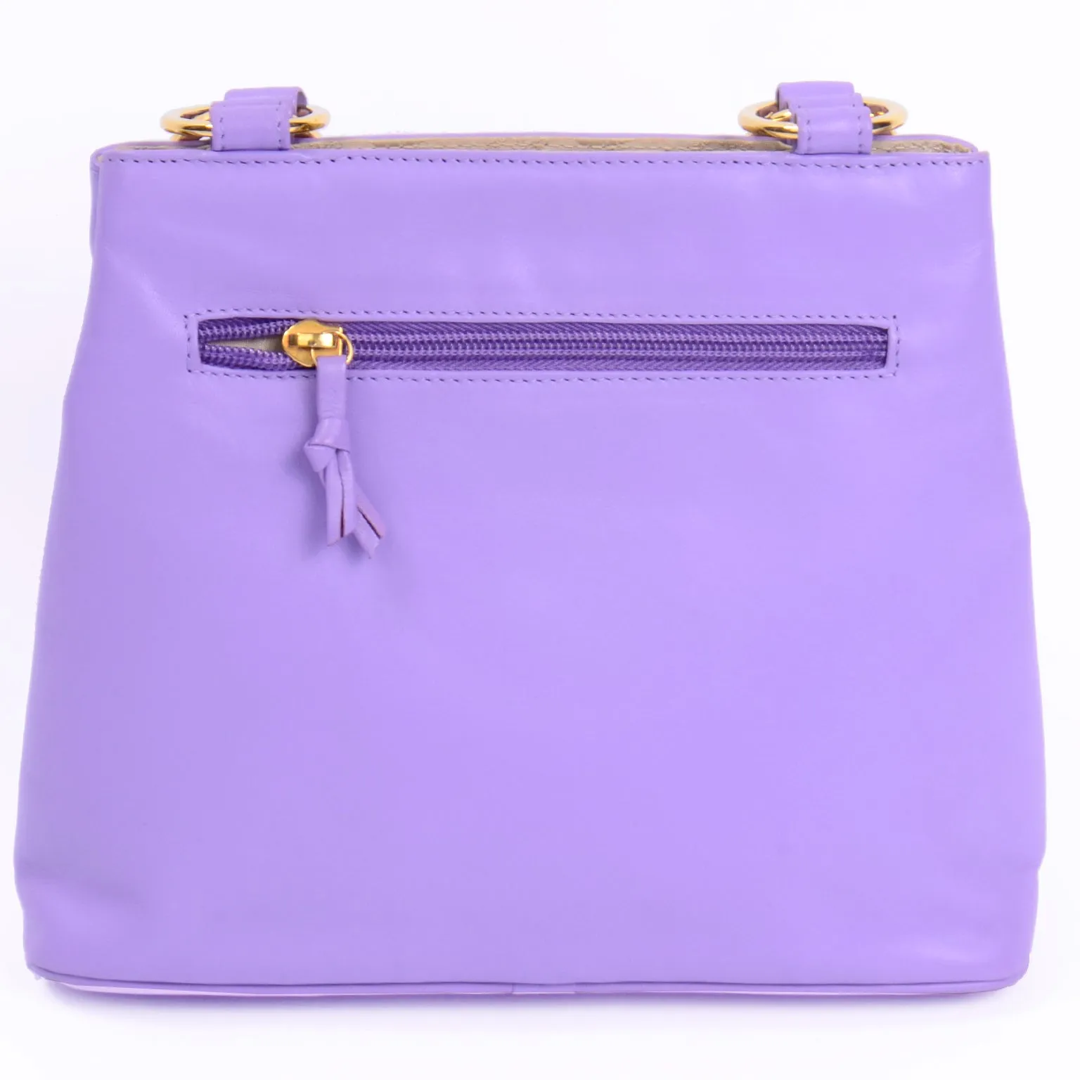 Paloma Picasso Vintage Lavender Purple Leather Handbag