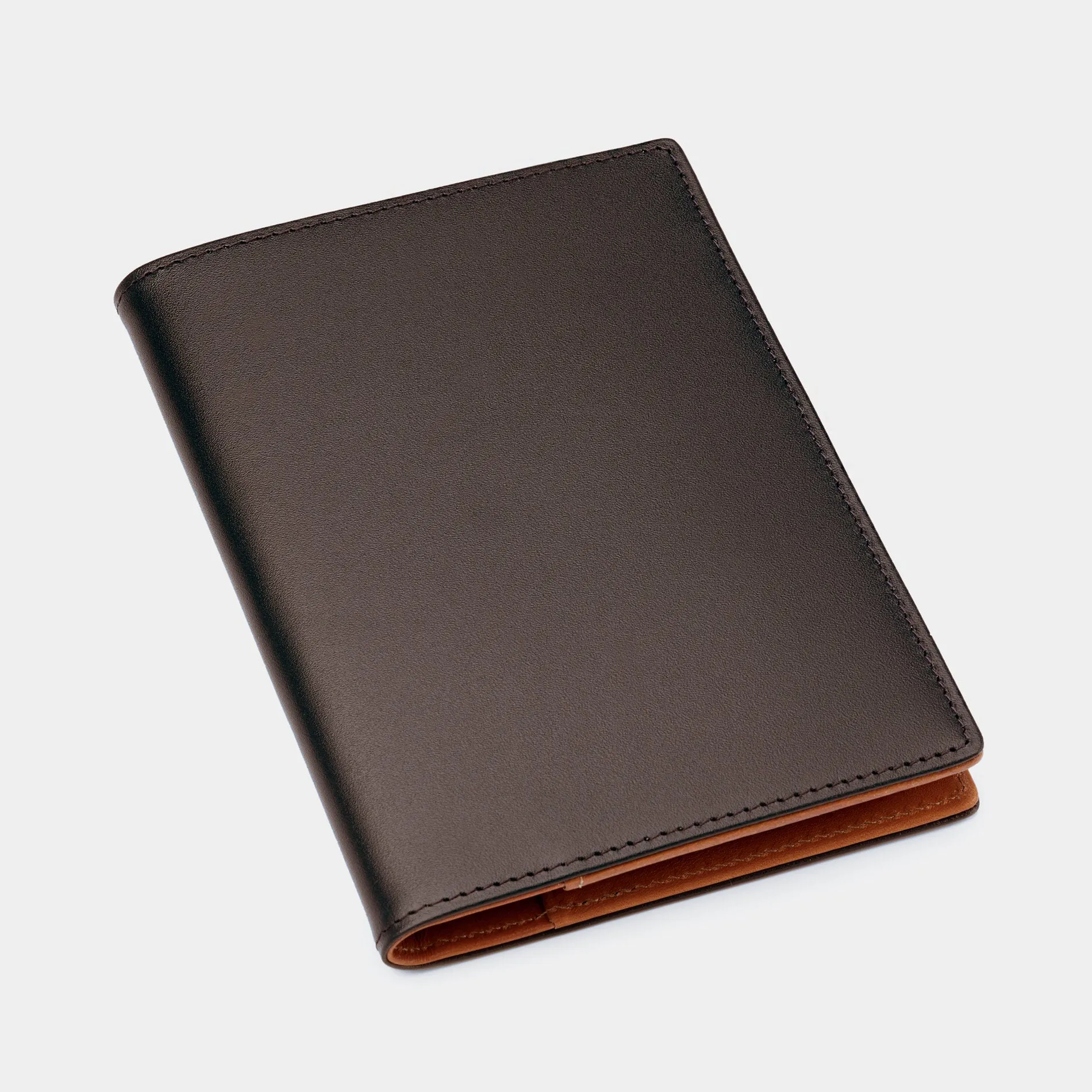 Passport Holder in Brown and Cognac