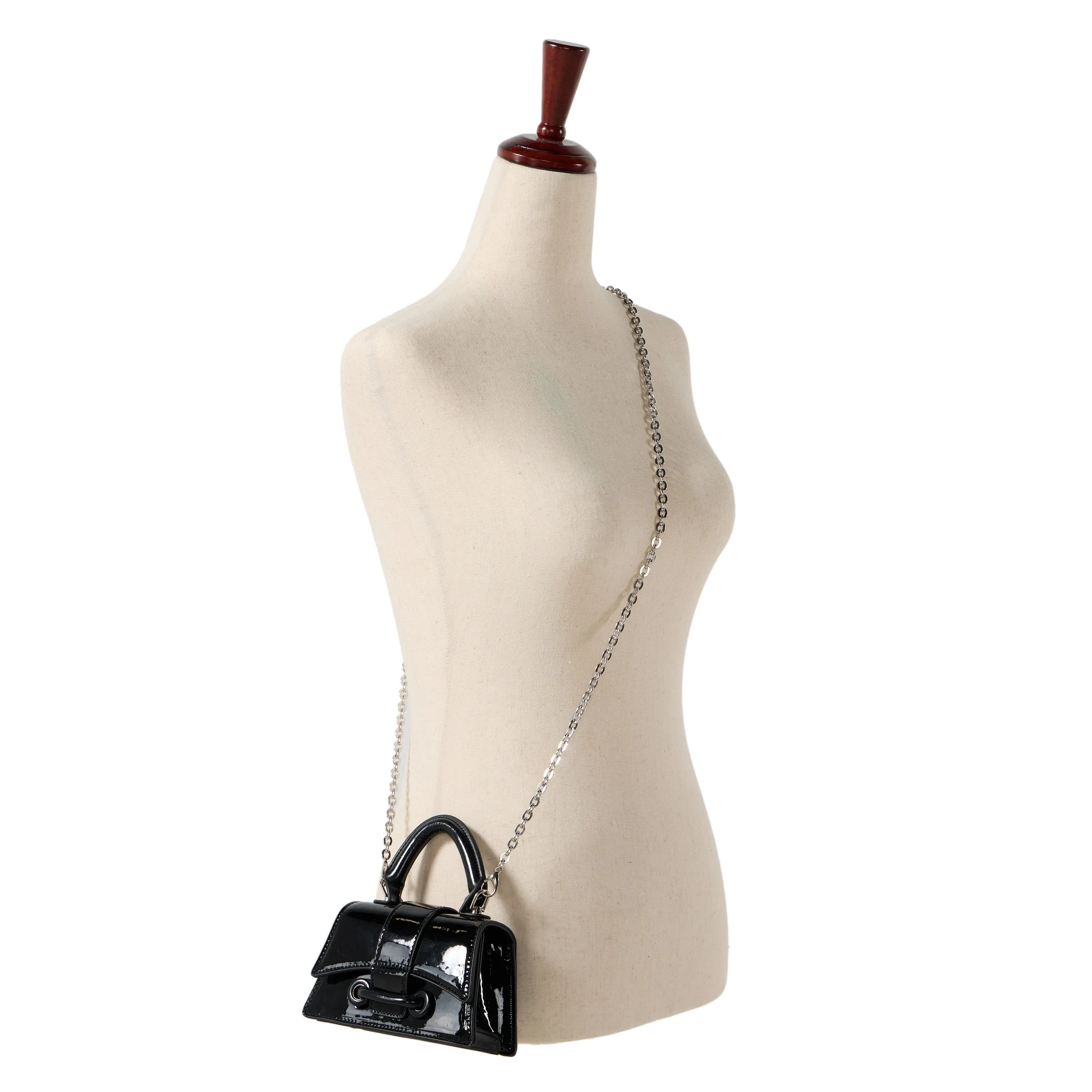 Patent Top-Handle Bag