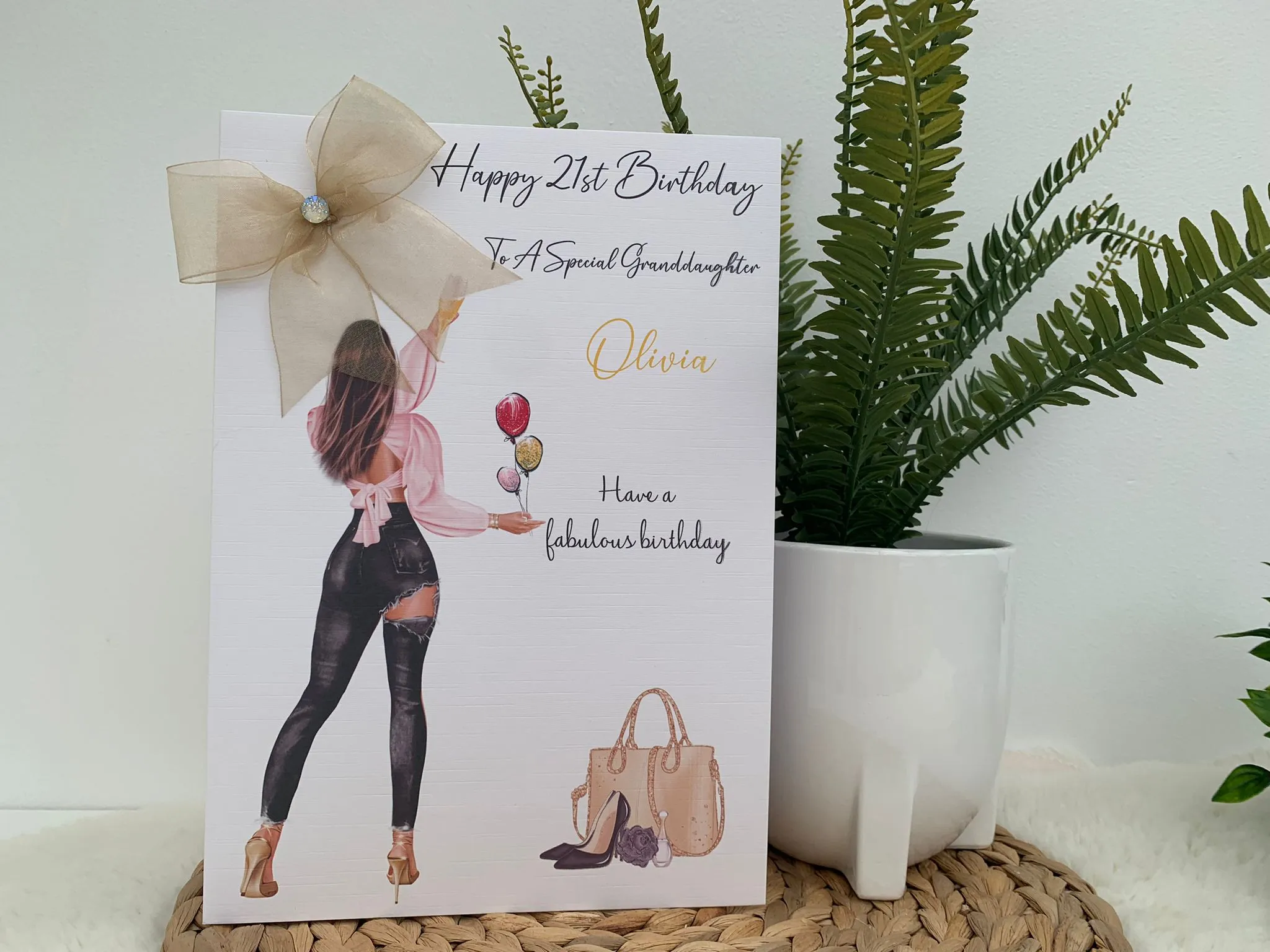 Personalised Birthday Bottle Gift Bag For Her