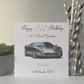 Personalised Birthday Card Sports Car