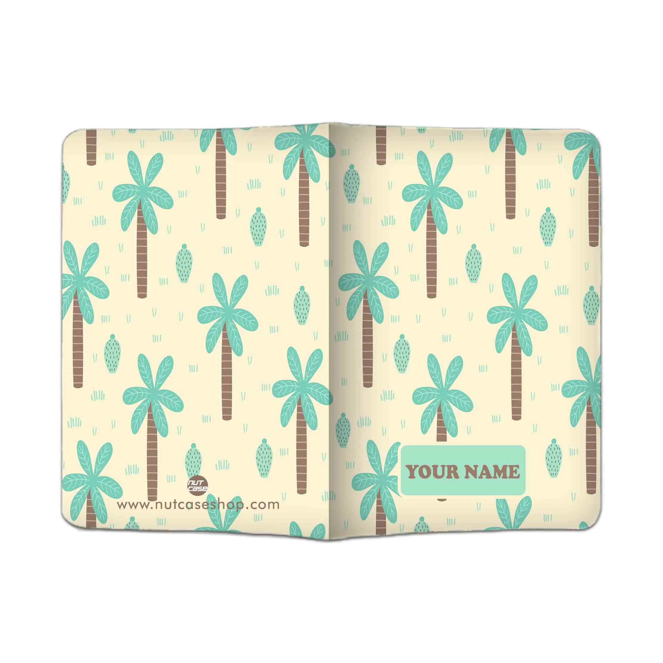 Personalised Passport Cover Suitcase Tag Set -Palm Tree