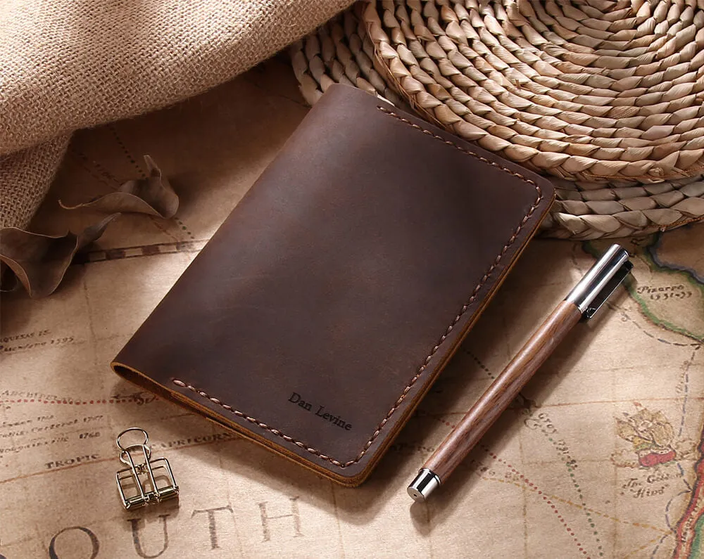 Personalized Field Notes Cover with Pen Holder for 3.5"x5.5" Notebooks