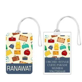 Personalized Luggage Tags Travel Bags Design - Set of 5