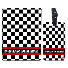 Personalized Passport Cover With Name Suitcase Tag - Racer