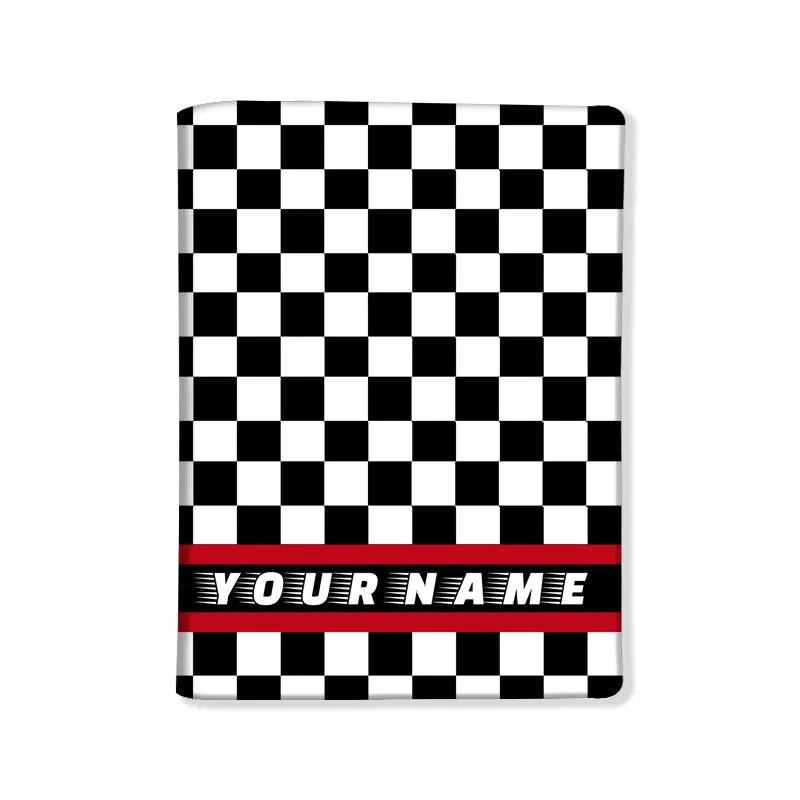 Personalized Passport Cover With Name Suitcase Tag - Racer