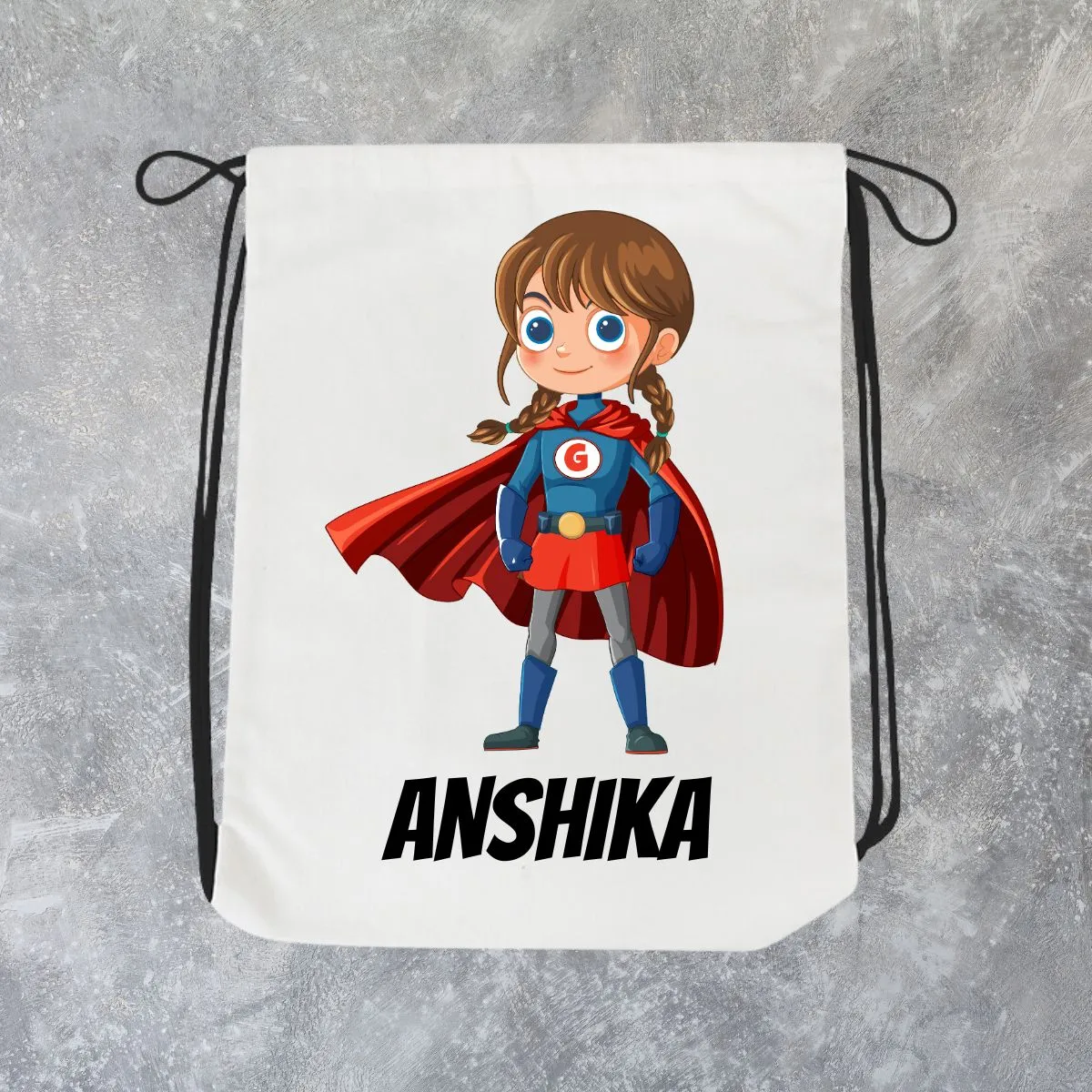 Personalized Superhero Theme Drawstring Bag for Boys & Girls | Ideal Birthday Gift & Return Gift